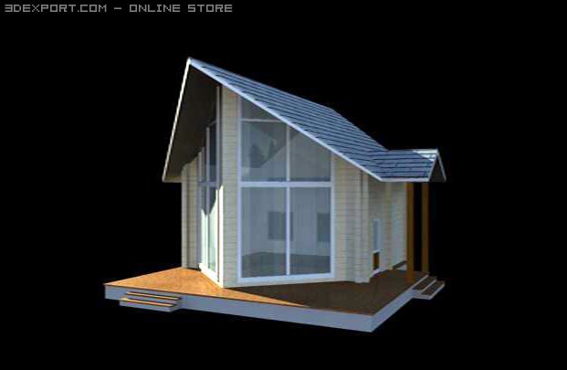 cottage 3D मॉडल .c4d .max .obj .3ds .fbx .stl .blend 