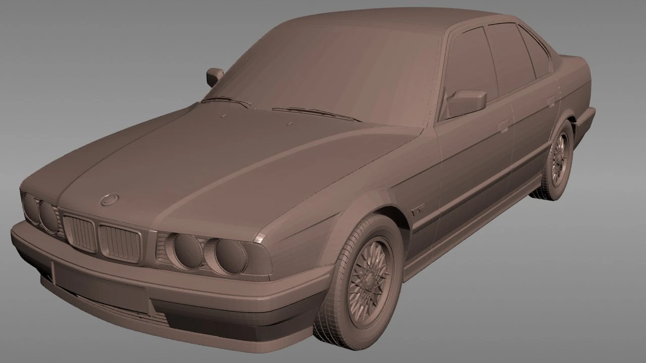 bmw e34 1995 for 3d printer 3D Print Model .c4d .max .obj .3ds .fbx .stl .blend