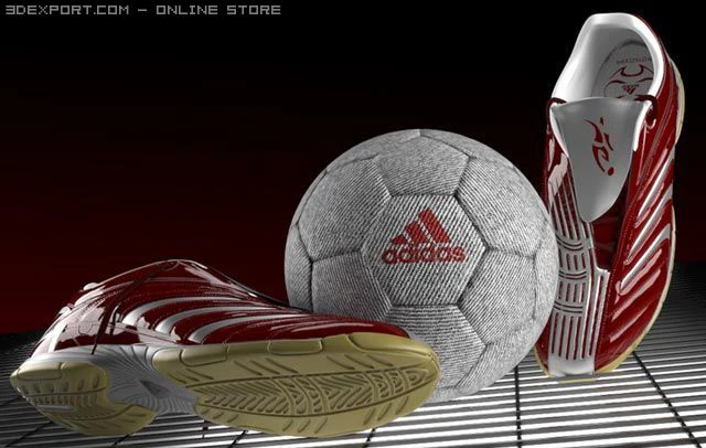adidas predator 3d shoes soccer indoor 3D Model .c4d .max .obj .3ds .fbx .stl .blend 