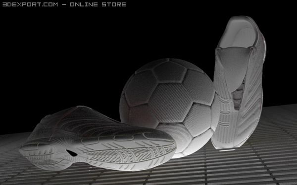 adidas predator 3d shoes soccer indoor 3D Model in Sport materiaal