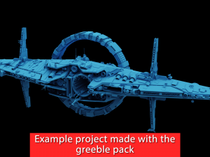 greeble kitbash lowpoly pack Model 3D