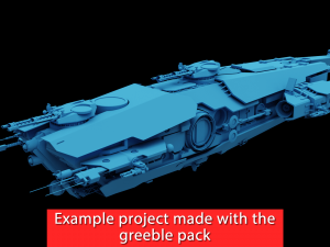 greeble kitbash lowpoly pack Model 3D