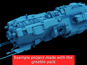 greeble kitbash lowpoly pack Model 3D