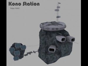 kono asteroid station 3D Model