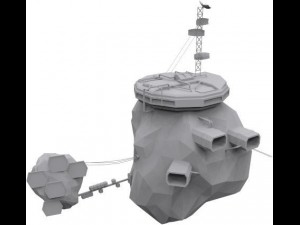 kono asteroid station 3D Model