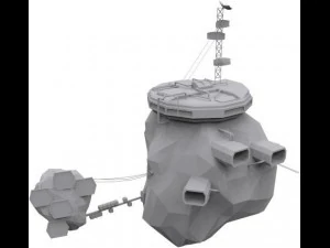 kono asteroid station 3D Model