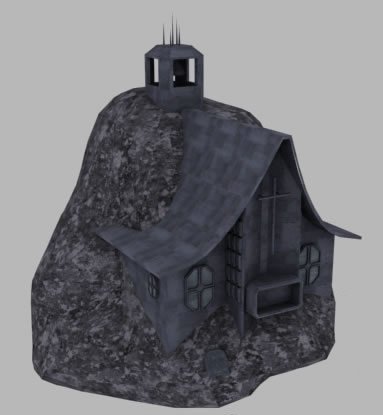 church asteroid 3D Model .c4d .max .obj .3ds .fbx .stl .blend 