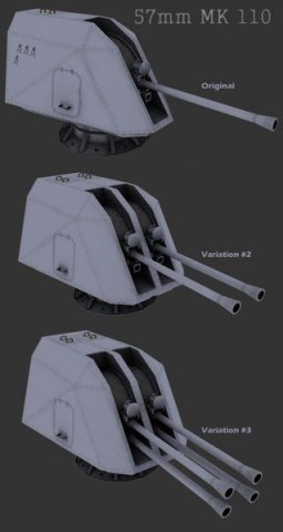 57 mm mk 110 variations 3D Модель .c4d .max .obj .3ds .fbx .stl .blend 