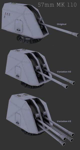 57 mm mk 110 variations 3D Model .c4d .max .obj .3ds .fbx .stl .blend 