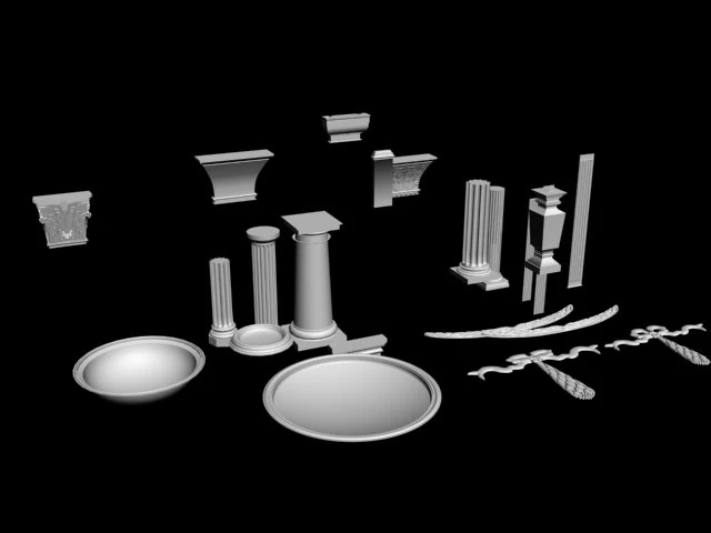 arch elements 3D Model .c4d .max .obj .3ds .fbx .stl .blend 