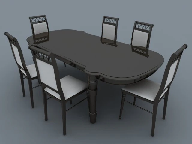 стол 3D Модель .c4d .max .obj .3ds .fbx .stl .blend 