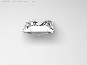 princess cut diamond 3D Model