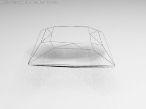 princess cut diamond Model 3D