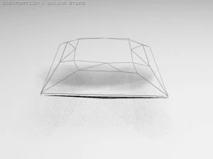 princess cut diamond 3D Model