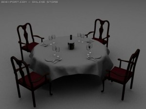 dinner set 3D Model