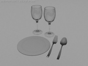 dinner set 3D Model