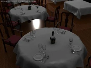 dinner set 3D Model