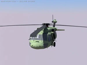 mh60j black hawk full interior and glass cockpit a 3D Model