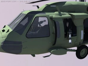 mh60j black hawk full interior and glass cockpit a 3D Model