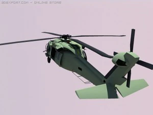 mh60j black hawk full interior and glass cockpit a 3D Model