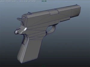 colt 1911 low poly 3D Model