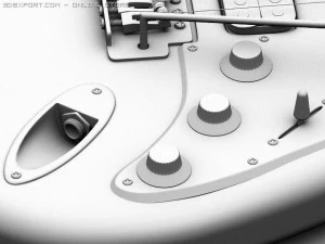 Stratocaster-Gitarre 3D Modell