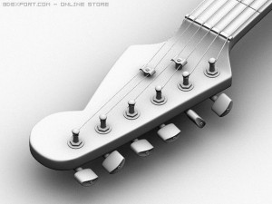 stratocaster guitar 3D Model