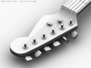 Stratocaster-Gitarre 3D Modell