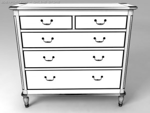 drawer chest Modèle 3D