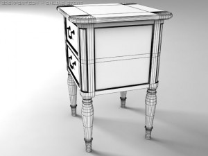 versailles side table Model 3D