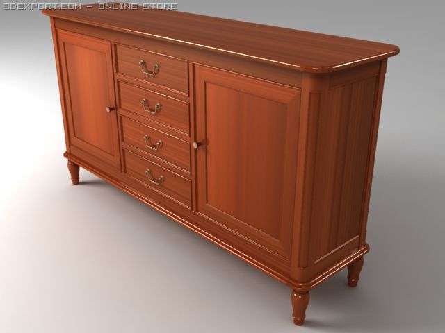sideboard Modello 3D .c4d .max .obj .3ds .fbx .stl .blend 
