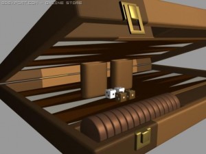 backgammon 3D-Modell