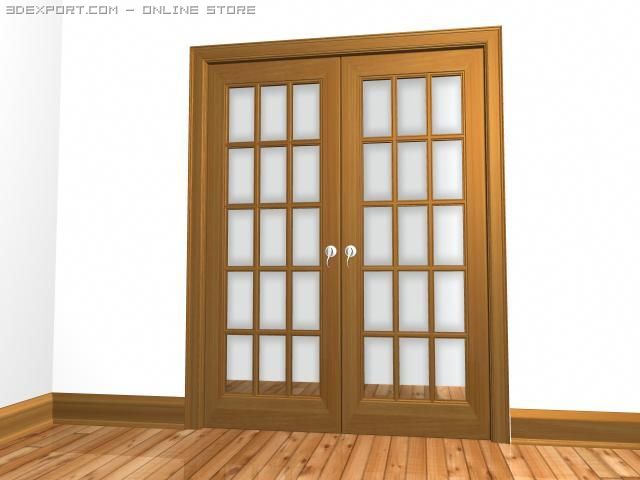 french doors Modelo 3D .c4d .max .obj .3ds .fbx .stl .blend 