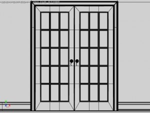 french doors Modelo 3D