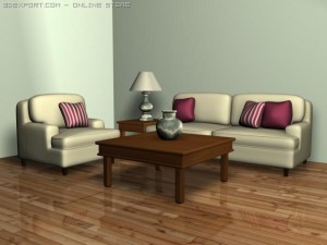 living room 3Dモデル