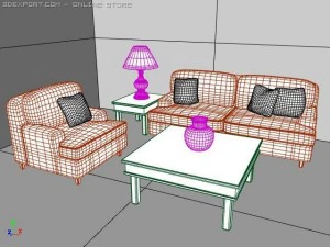 sala de estar Modelo 3D