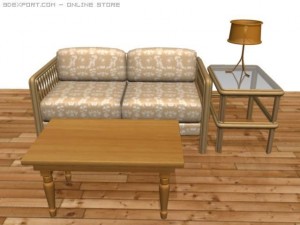 wicker furniture Modelo 3D
