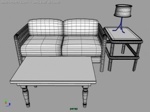 wicker furniture Modelo 3D