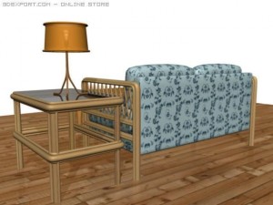 wicker furniture Modelo 3D