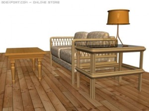 wicker furniture Modelo 3D