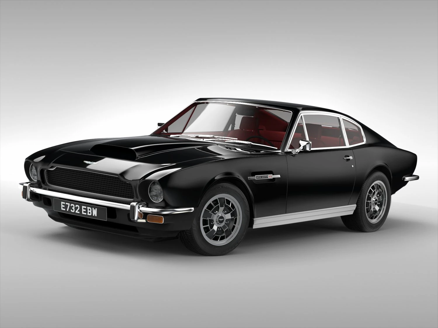 aston martin v8 1976 3D Model .c4d .max .obj .3ds .fbx .stl .blend