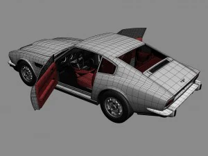 aston martin v8 1976 3D Model