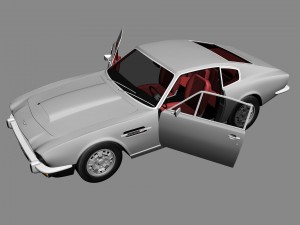 aston martin v8 1976 3D Model