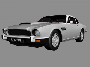 aston martin v8 1976 3D Model