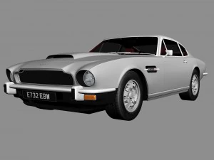 aston martin v8 1976 3D Model
