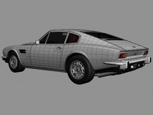 aston martin v8 1976 3D Model