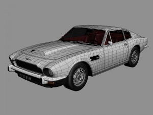 aston martin v8 1976 3D Model