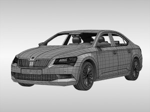 skoda superb 2016 3D Model