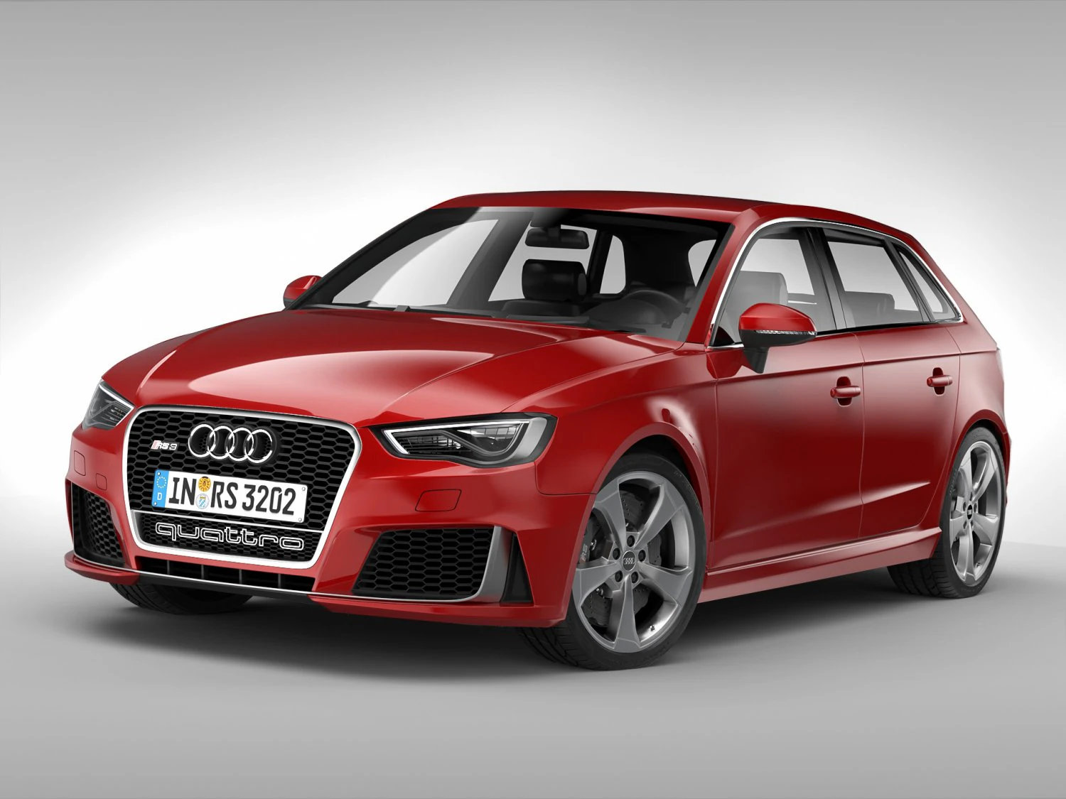 audi rs3 sportback 2016 3D Model .c4d .max .obj .3ds .fbx .stl .blend