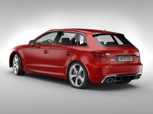 audi rs3 sportback 2016 3D 모델